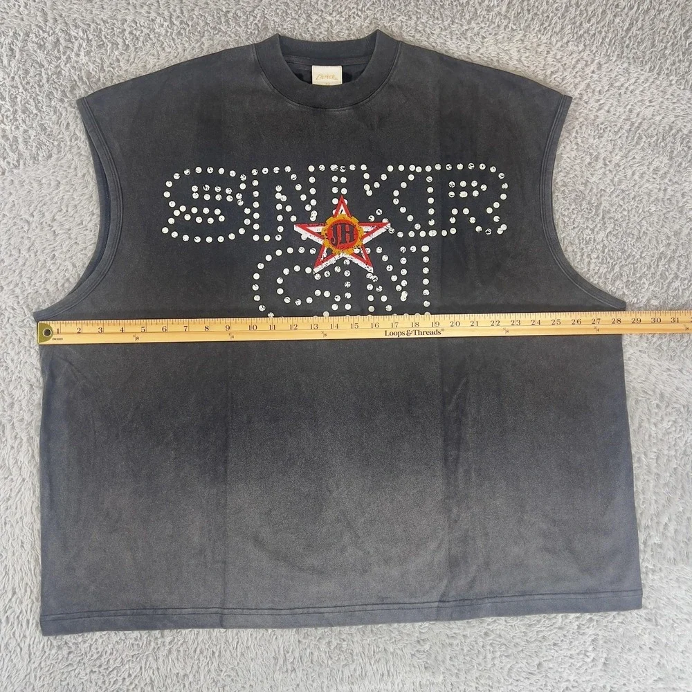Chrislv Shirt Mens M Gray Sleeveless SNKR CON Jeff Hamilton Sneakercon Graphic